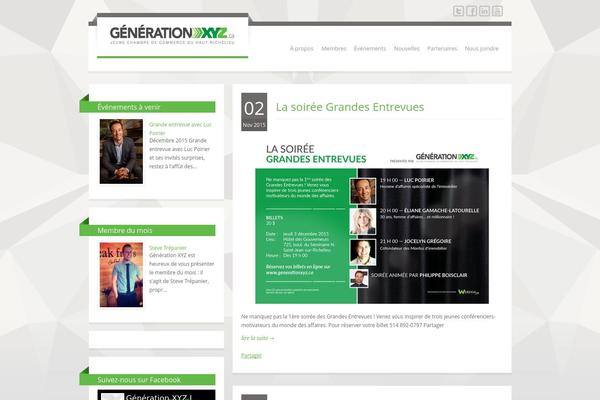 XYZ theme site design template sample