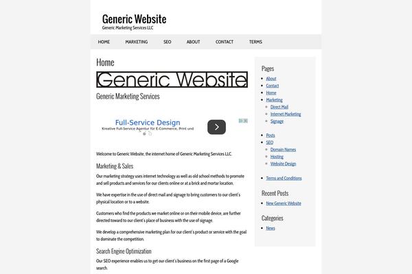 Slimmy theme site design template sample