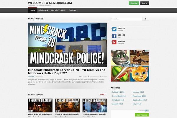 deTube theme site design template sample