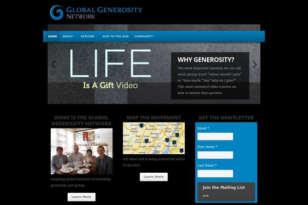 generosity theme websites examples