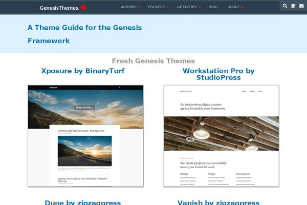 Genesis theme site design template sample