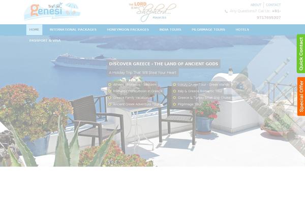 Trendy Travel theme site design template sample