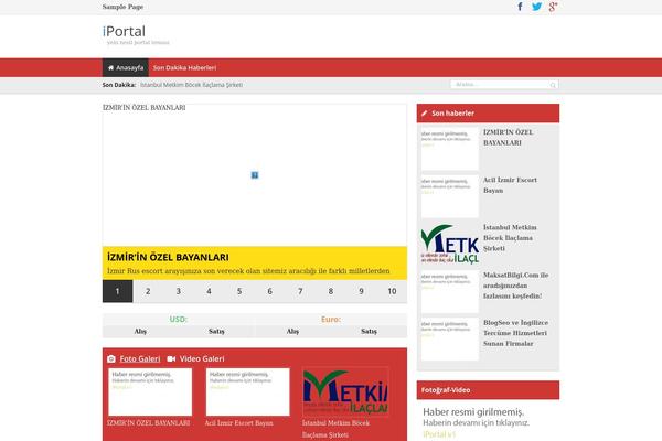 Iportal theme site design template sample