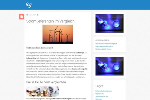 Icy theme site design template sample