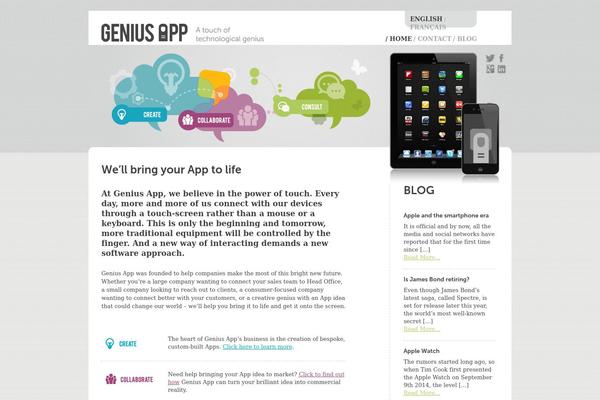 Genius theme site design template sample