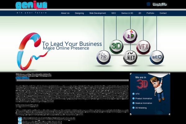 Genius theme site design template sample