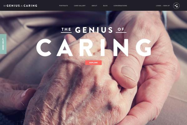 caring theme websites examples