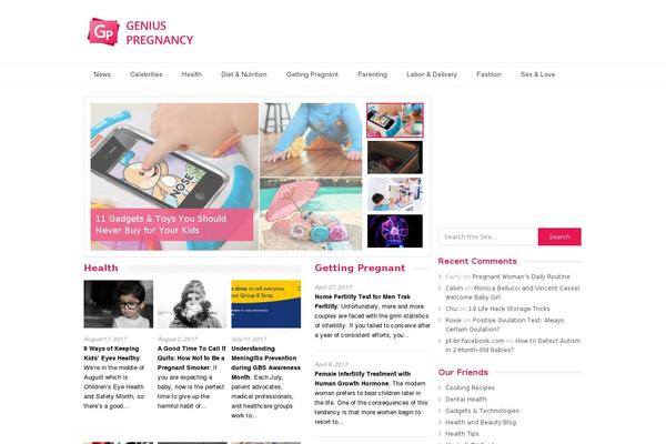 Glamour theme site design template sample