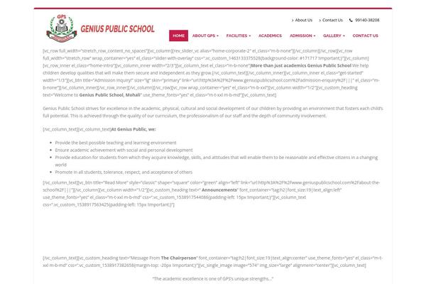 Site using news announcement scroll plugin