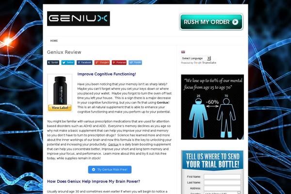 Site using Responsive Social Share plugin
