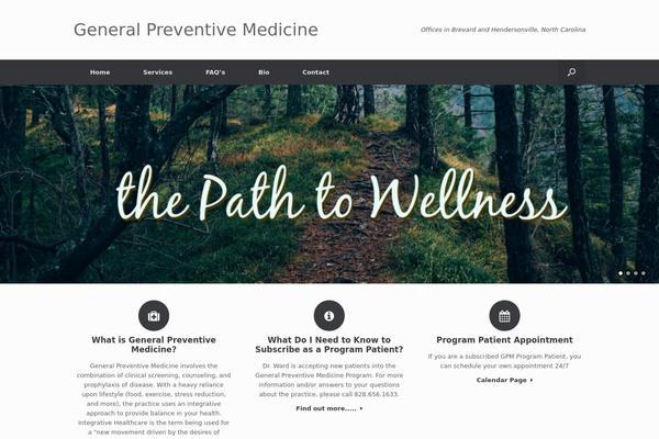 Vantage theme site design template sample