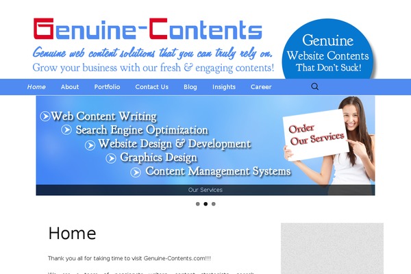 Twenty Thirteen theme site design template sample