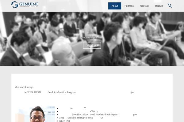 genuine-startups.com site used Radiate Pro