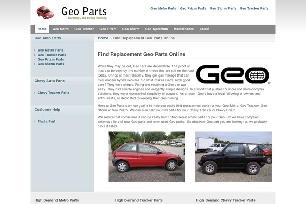 Geo theme site design template sample