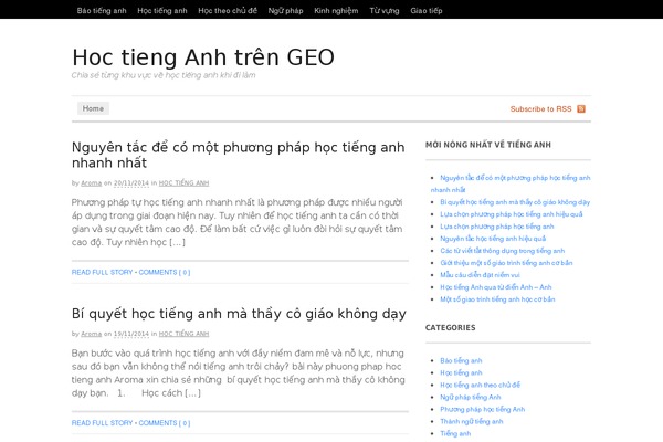 WordPress website example screenshot