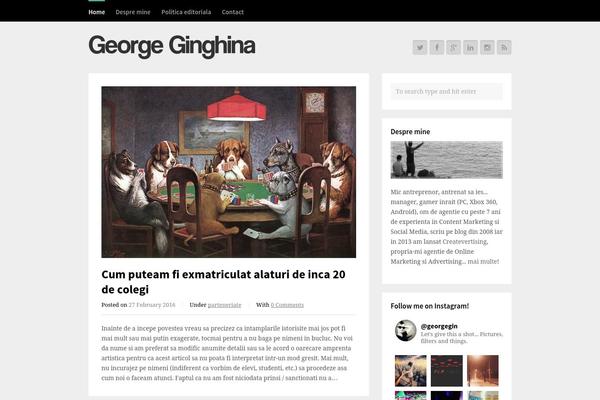 Wpex-blogger theme site design template sample