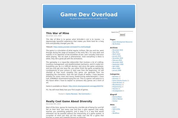 Default theme site design template sample