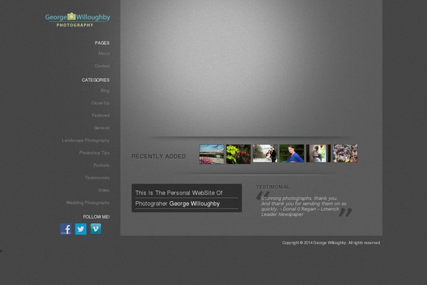 georgewilloughby.com site used Fotofolio-landscape
