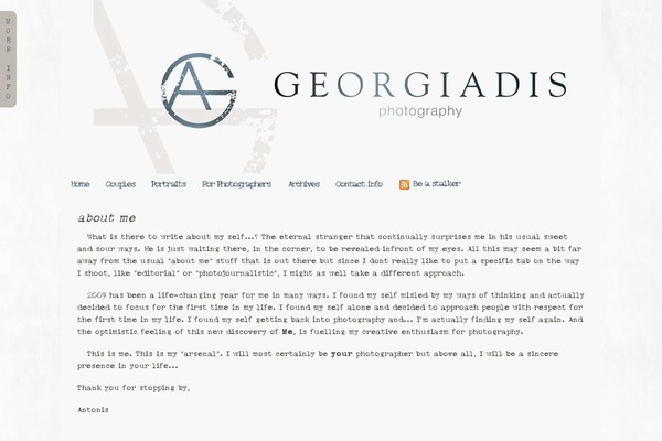Prophoto4 theme site design template sample