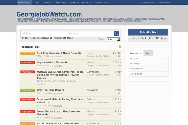 Jobroller theme site design template sample