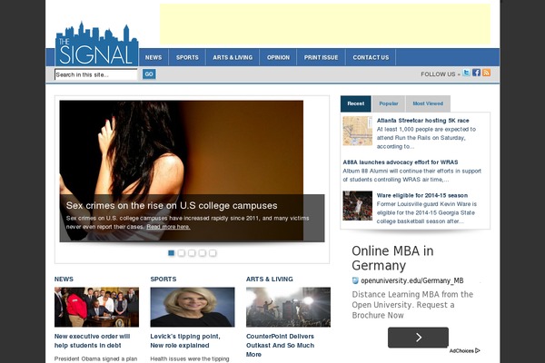 Site using Simple-posts-ticker plugin