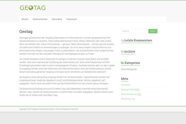 Accelerate theme site design template sample