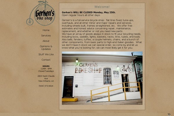 gerkensbikeshop.com site used Customizr-child