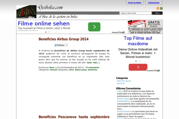 Blogs theme site design template sample