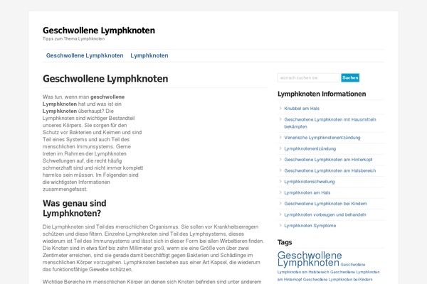 geschwollenelymphknoten.de site used Lymphknoten