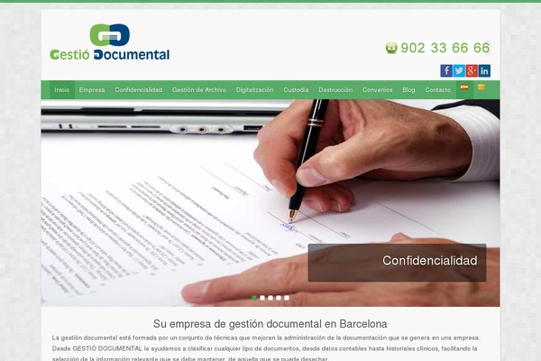 gestiodocumental.net site used Travelify.2.3.0
