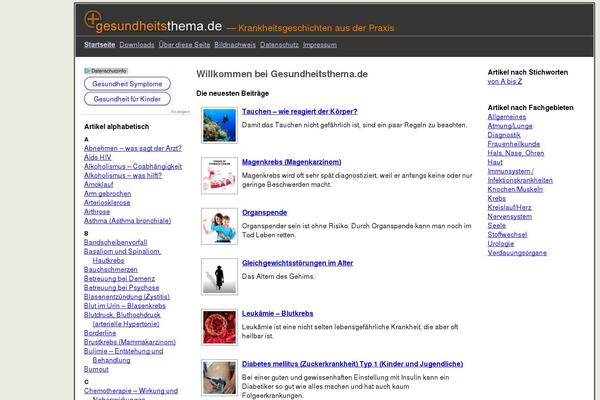 gesundheitsthema.de site used Medizin