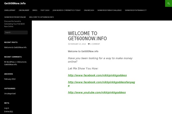 Twenty Fourteen theme site design template sample