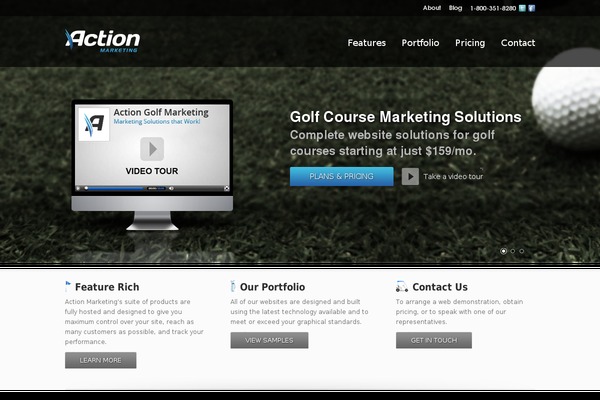 Action theme site design template sample