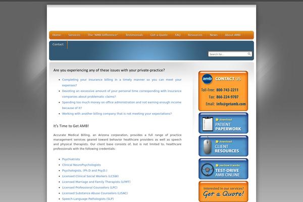 Debonair theme site design template sample