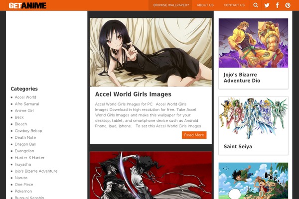 Pinstagram theme site design template sample