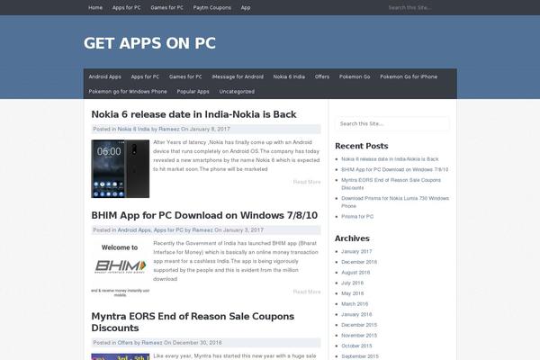 JustBlue theme site design template sample