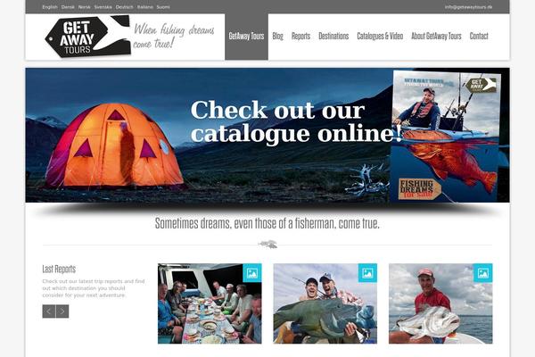 Getaway theme site design template sample