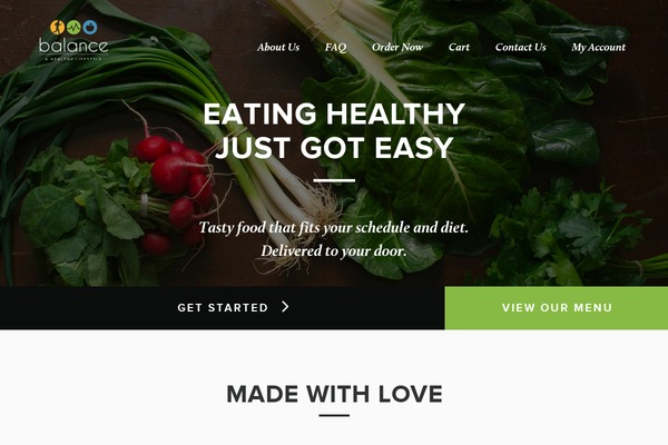 Balance theme site design template sample