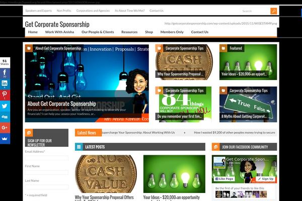 Spirit theme site design template sample