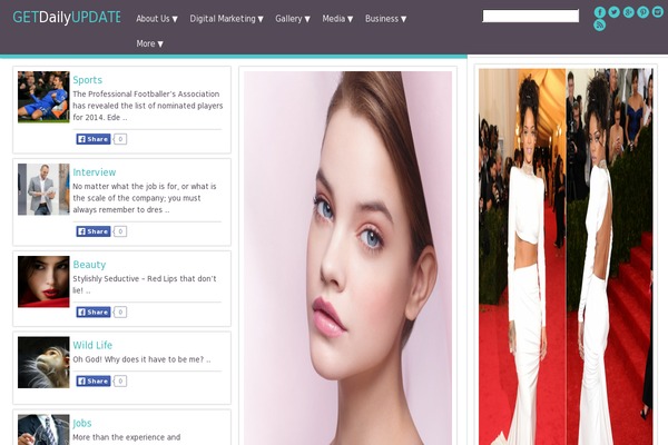 Blog theme site design template sample