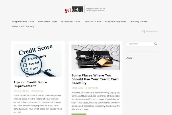 Reader theme site design template sample