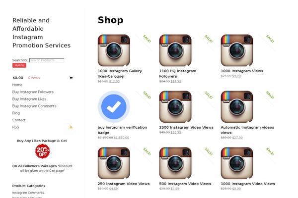 Show Off theme site design template sample