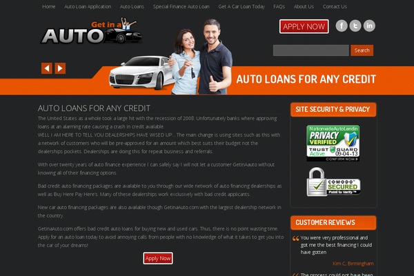 getinanauto.com site used Getinacar