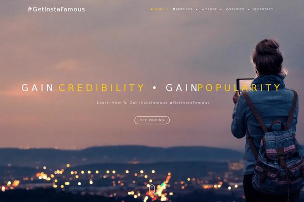 getinstafamous.com site used Beonepage-lite