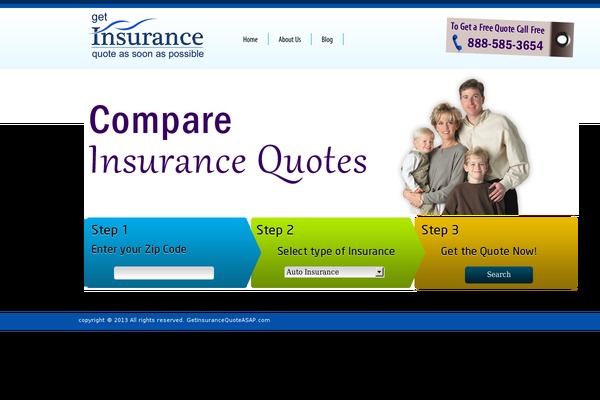 Insurance theme site design template sample