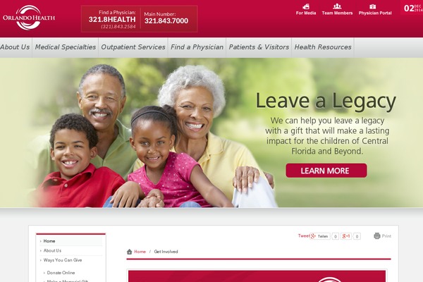 getinvolvedorlandohealth.com site used Orlandohealth2012