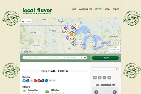 Directory theme site design template sample