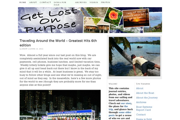 getlostonpurpose.com site used Thesis 1.5.1