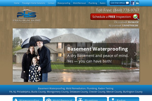 Paradigm theme site design template sample
