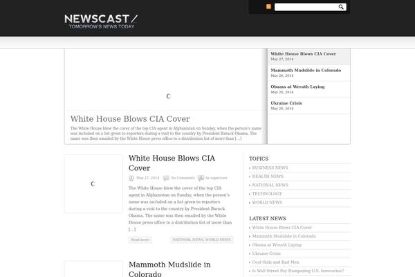Newscast theme site design template sample